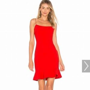 Likely Red Sheath Mini Dress Halter Sleeveless